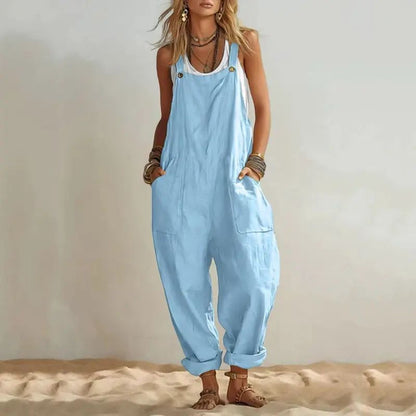 Odessa |  Loose-fitting Sleeveless Versatile Overall Jumpsuit