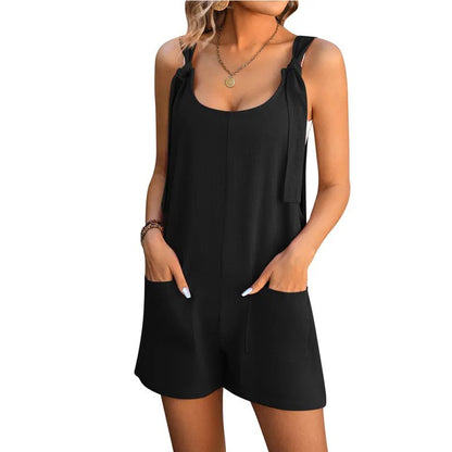 Odessa | Shorts Jumpsuit With Pockets Beach Straight Overall Pants