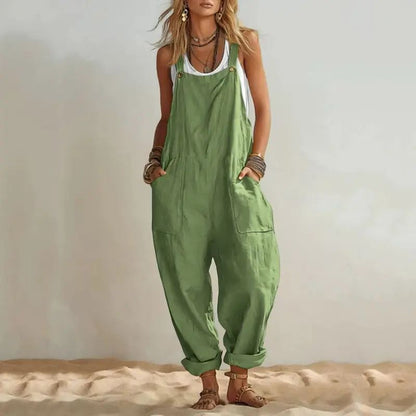 Odessa |  Loose-fitting Sleeveless Versatile Overall Jumpsuit