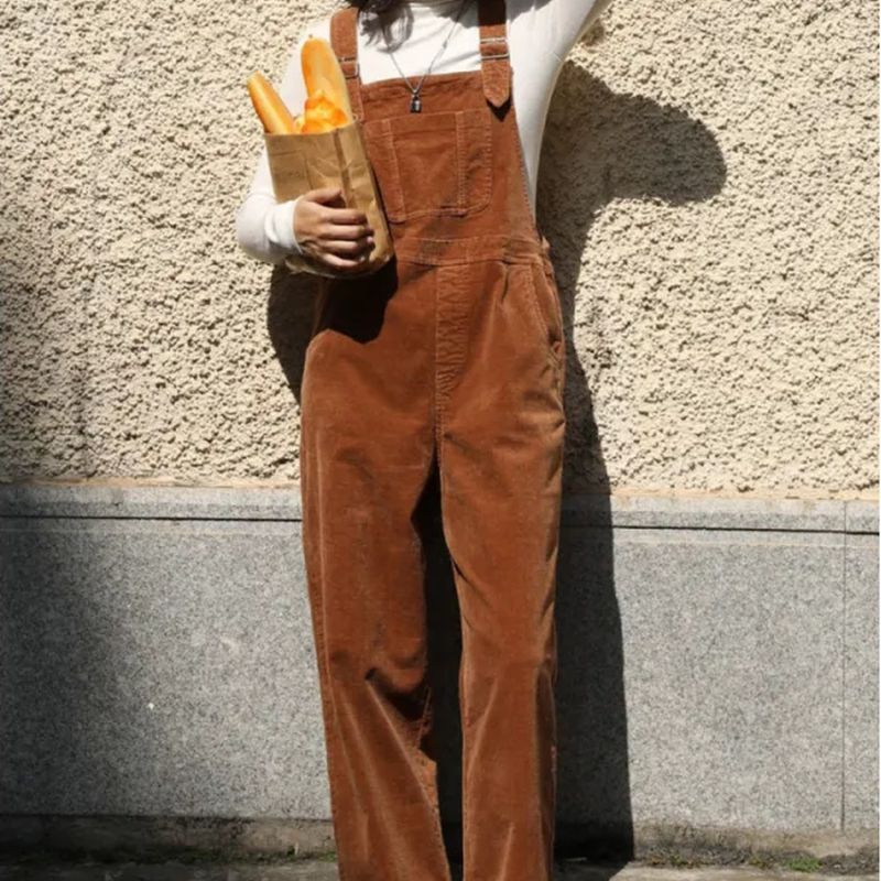 Margot | Corduroy  Casual Suspender Trousers