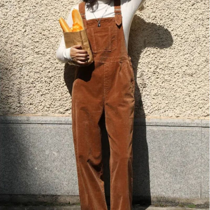 Margot | Corduroy  Casual Suspender Trousers