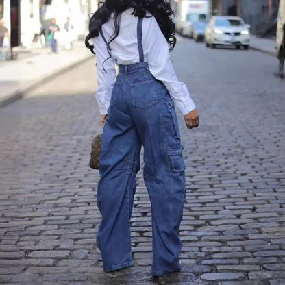 Florence | Fashion Loose Denim Jumpsuit