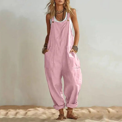 Odessa |  Loose-fitting Sleeveless Versatile Overall Jumpsuit