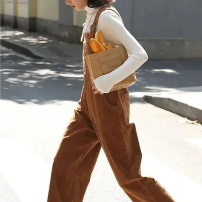 Margot | Corduroy  Casual Suspender Trousers