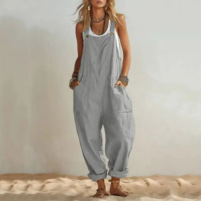 Odessa |  Loose-fitting Sleeveless Versatile Overall Jumpsuit
