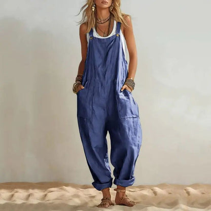 Odessa |  Loose-fitting Sleeveless Versatile Overall Jumpsuit