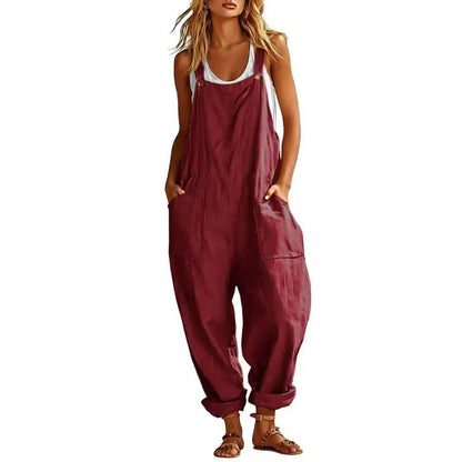 Odessa |  Loose-fitting Sleeveless Versatile Overall Jumpsuit