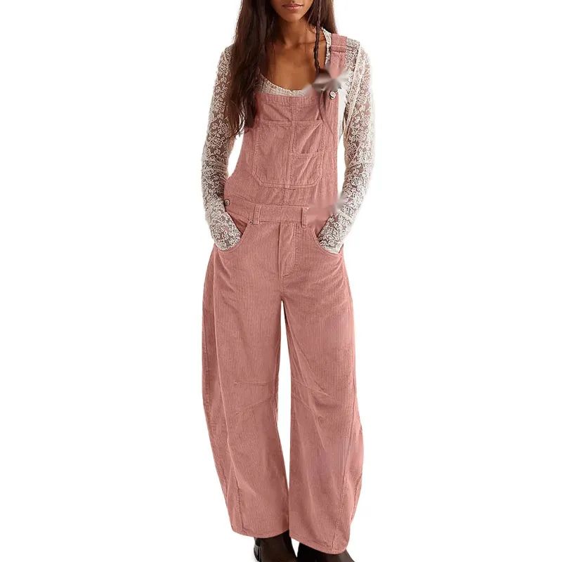Gabriella | Corduroy Overalls Wide-Leg Casual Jumpsuits