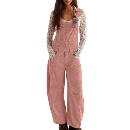 Gabriella | Corduroy Overalls Wide-Leg Casual Jumpsuits