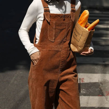 Margot | Corduroy  Casual Suspender Trousers