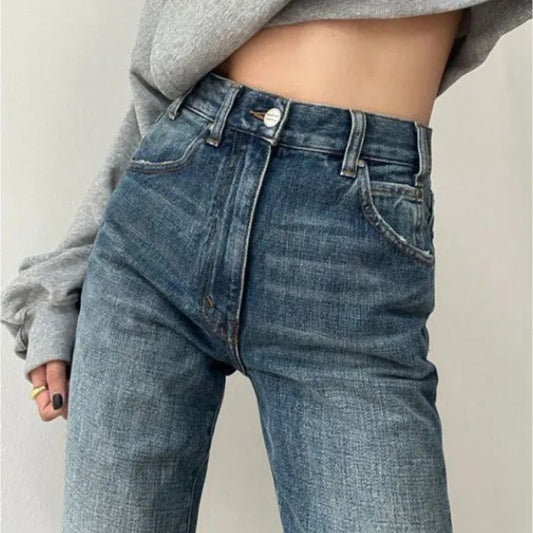 Retro Flared Loose-Fit Jeans