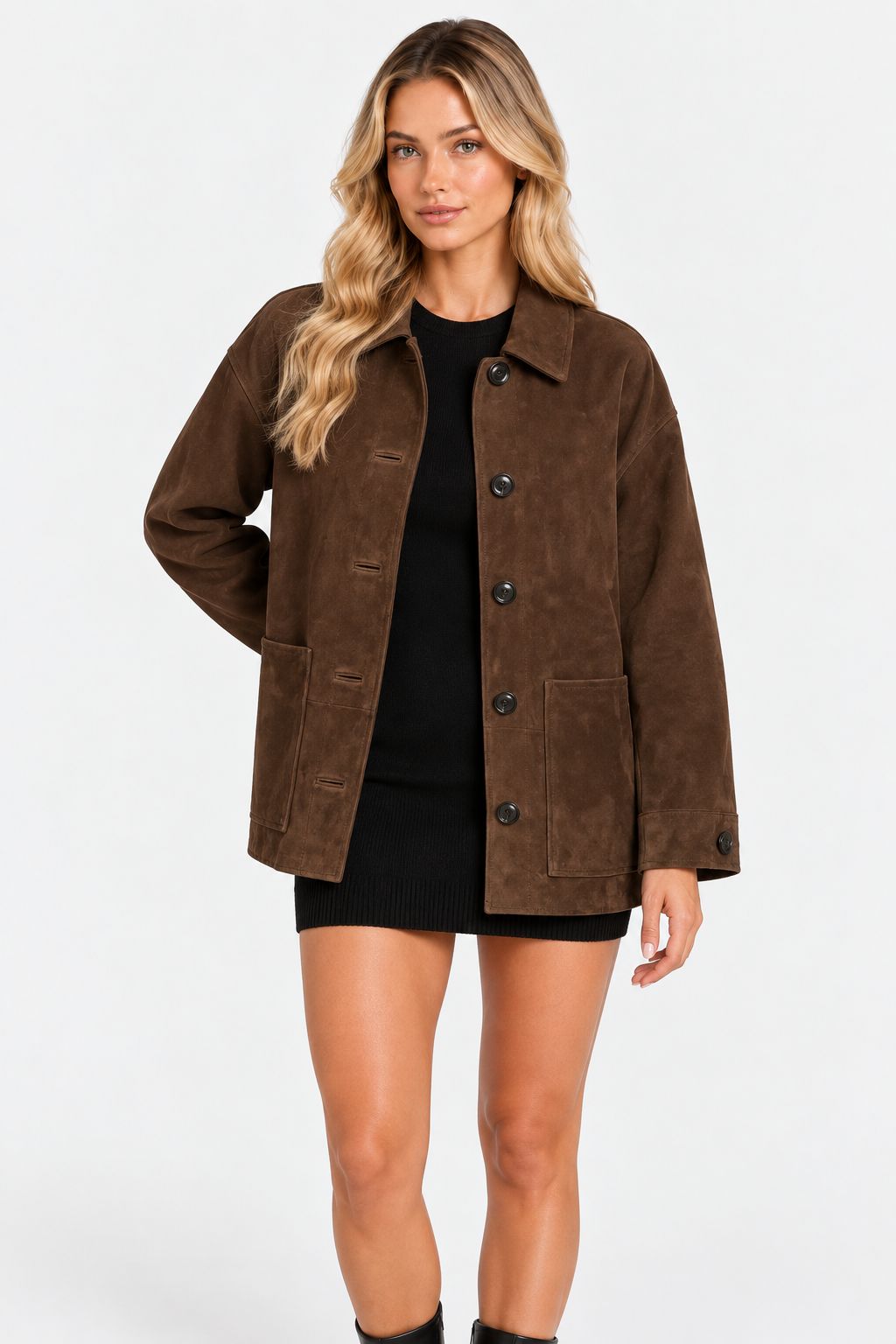 Dianne | Vintage Button-Down Suede Shacket