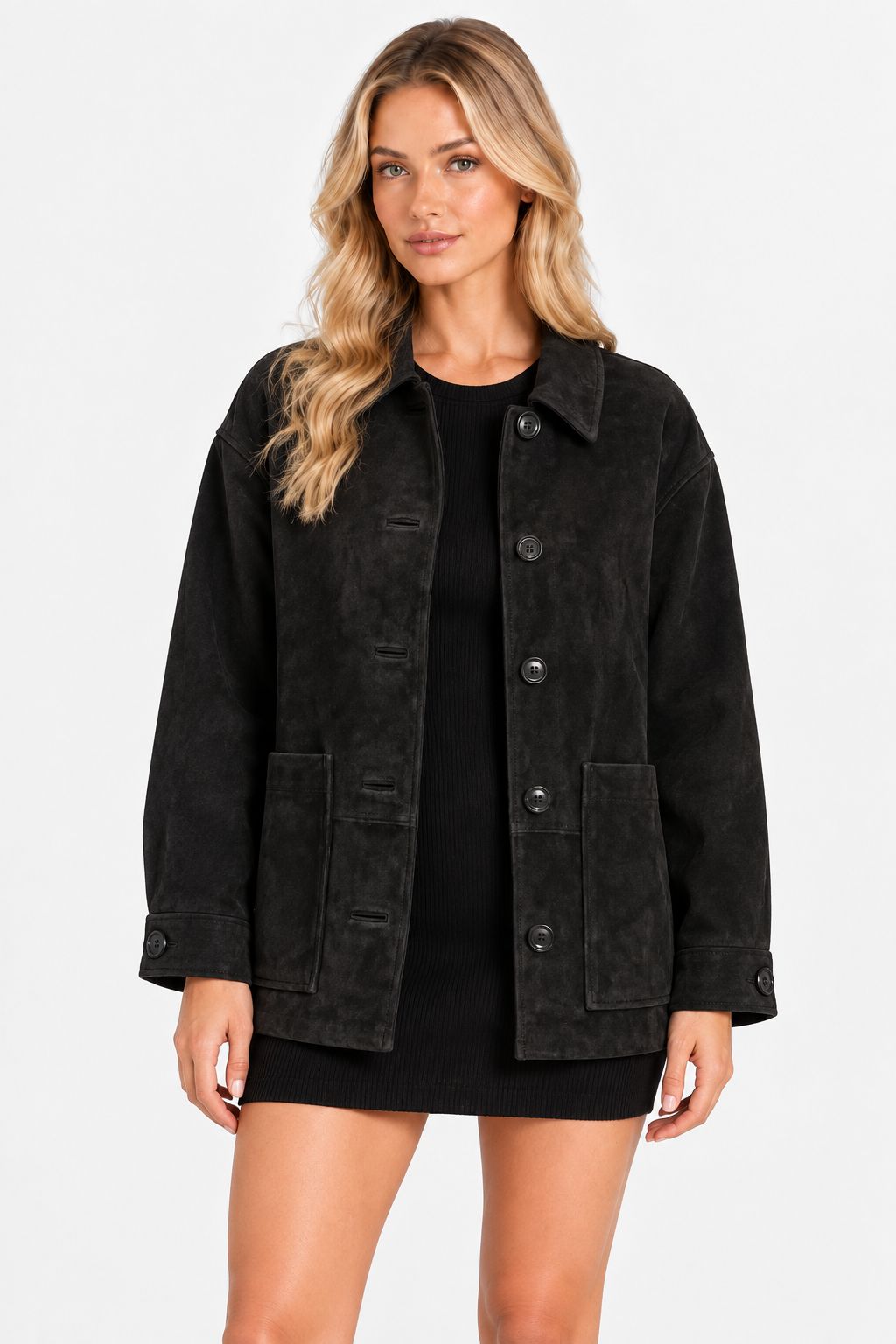 Dianne | Vintage Button-Down Suede Shacket