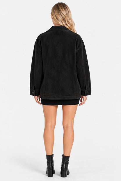 Dianne | Vintage Button-Down Suede Shacket