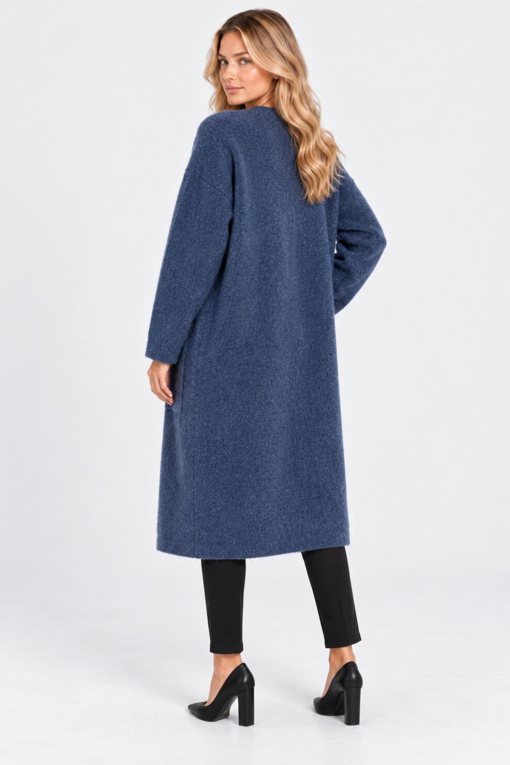 Genevieve® | Relaxed Mid-Length Knitted Cardigan