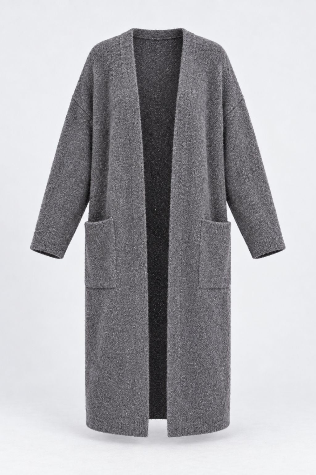 Genevieve® | Relaxed Mid-Length Knitted Cardigan
