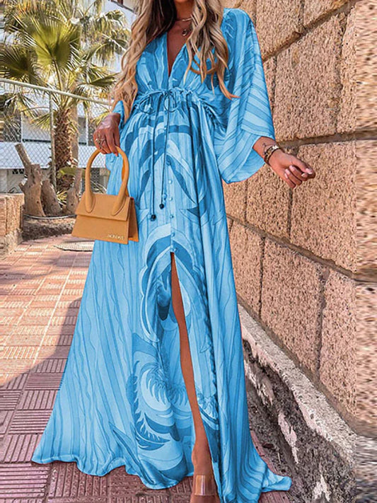 Enrica® | Elegant Printed Beach Dress