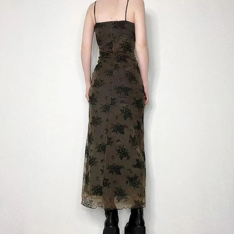 Bianca® | Vintage floral lace dress with sheer overlay