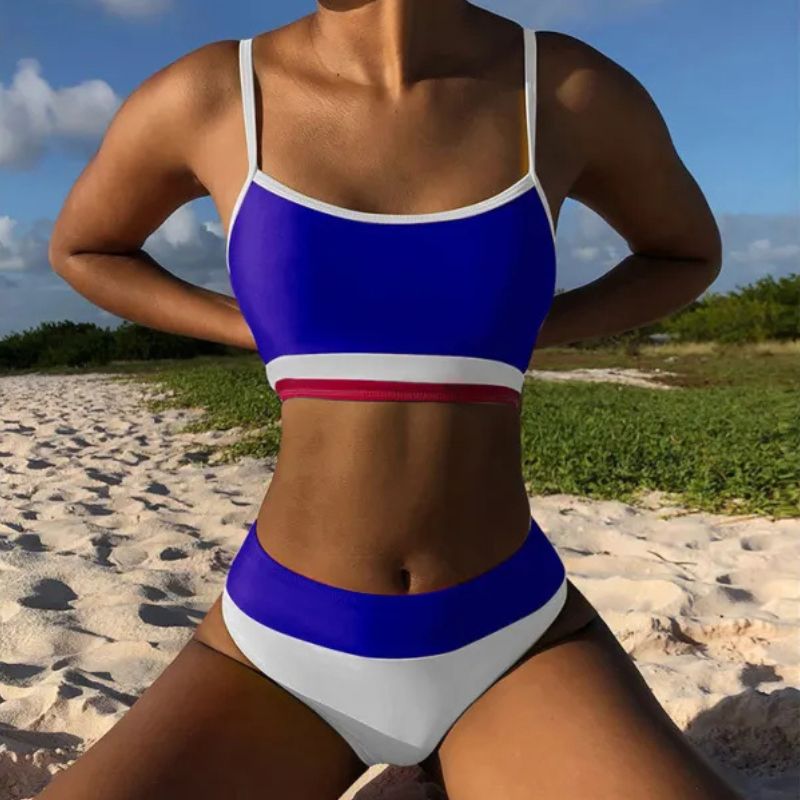 Natalia | Bandeau Bikini High Waist Triangle Swimsuit