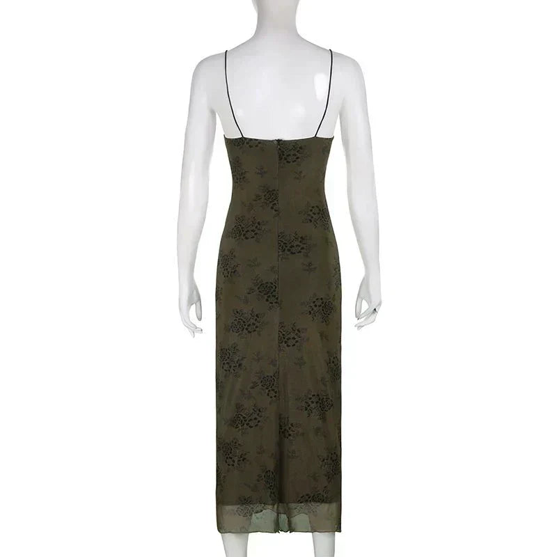 Bianca® | Vintage floral lace dress with sheer overlay
