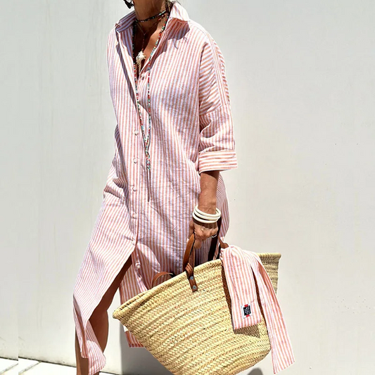 Abigail® | Elegant striped shirt dress