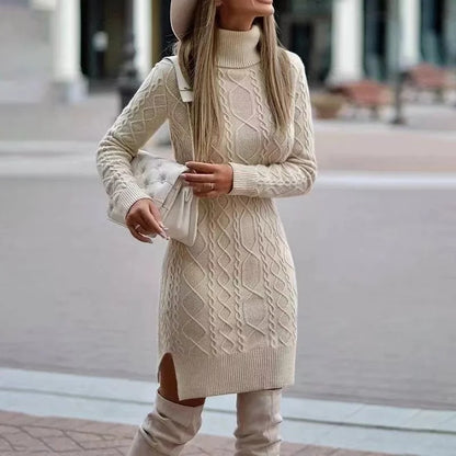 Zulema® | Women's knitted dress with high neckline