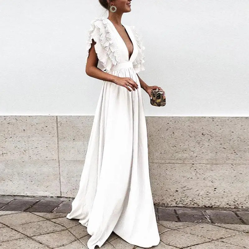 Fiorenza® | Elegant Dress With Ruffle Sleeves