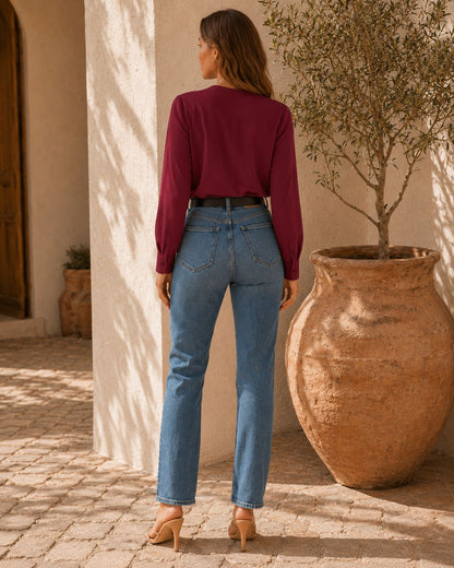 Seraphina Long Sleeve Office Blouse