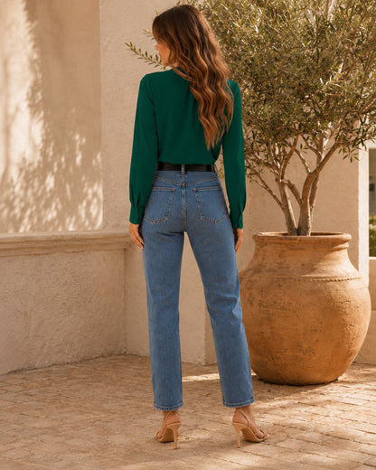 Seraphina Long Sleeve Office Blouse