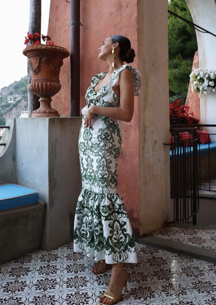 Krystel® | Long dress with slit