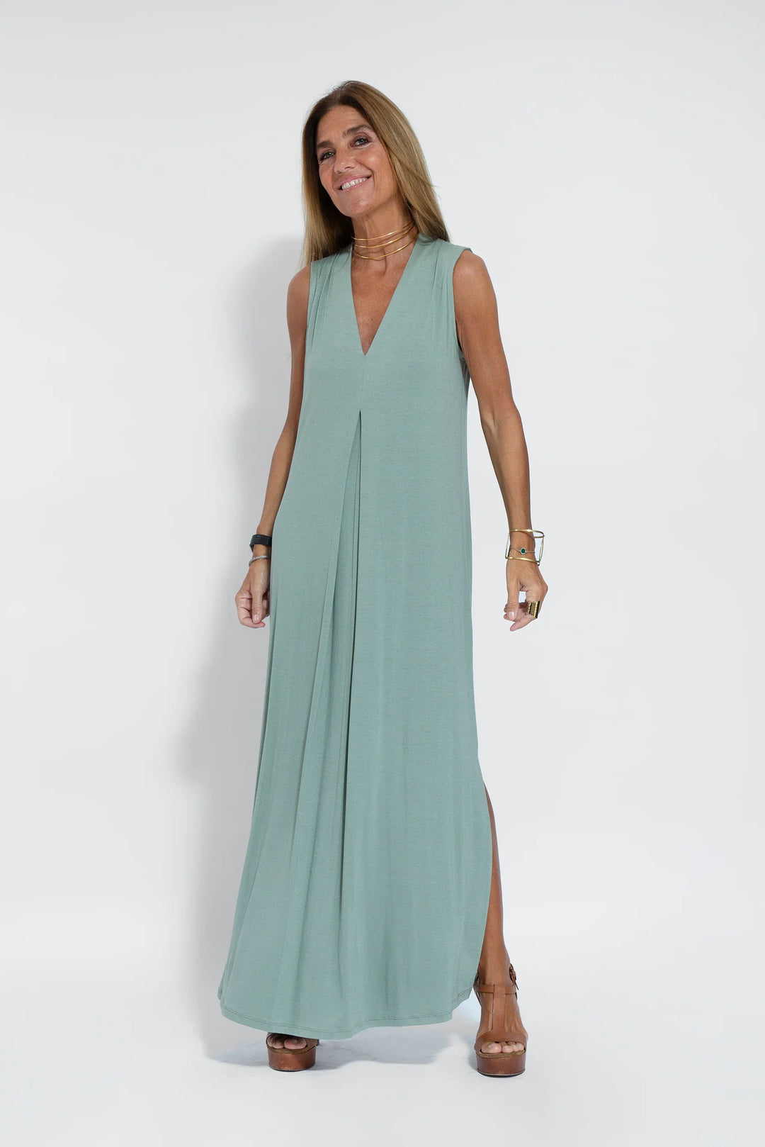 Nicole® | Long Dress With V-Neck