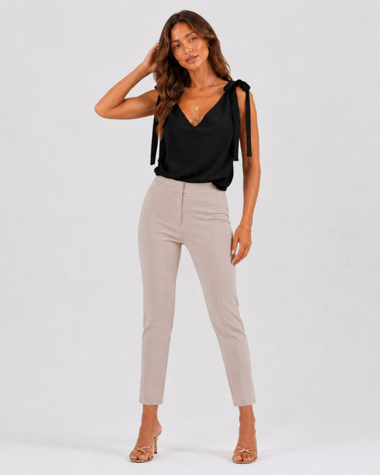 Vivienne Bowknot Tie Up Tank Tops