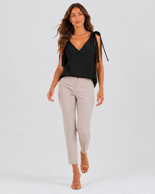 Vivienne Bowknot Tie Up Tank Tops