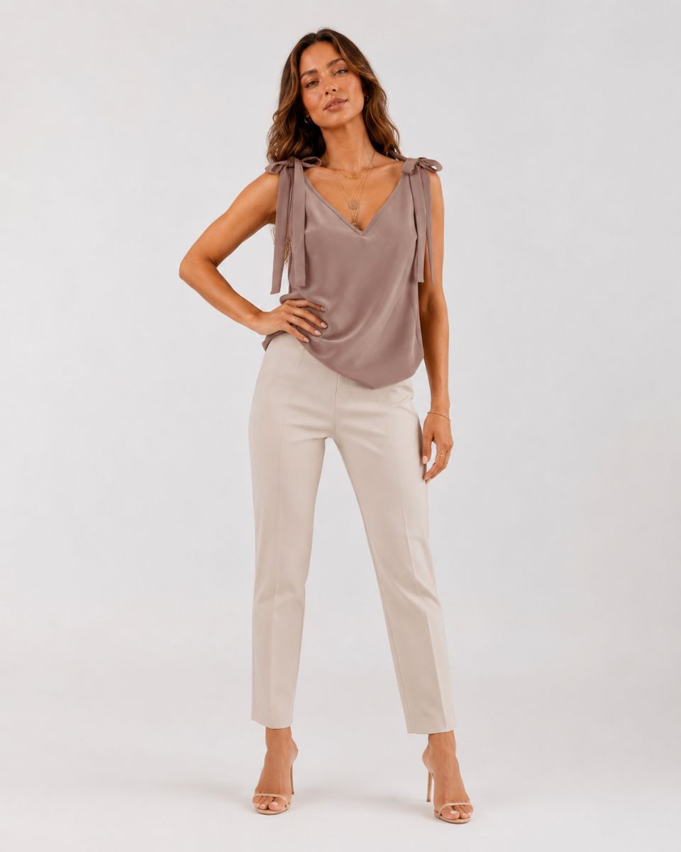 Vivienne Bowknot Tie Up Tank Tops