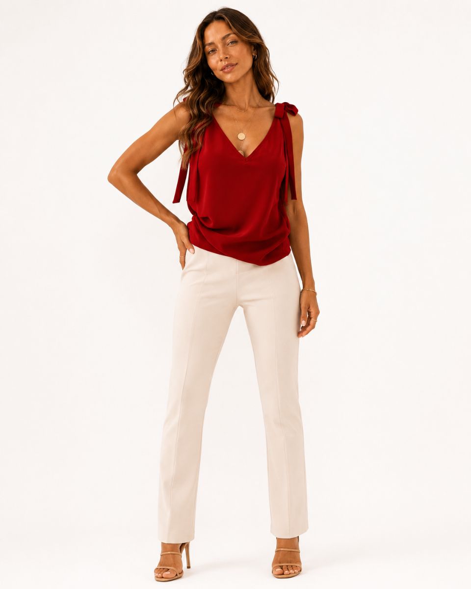 Vivienne Bowknot Tie Up Tank Tops