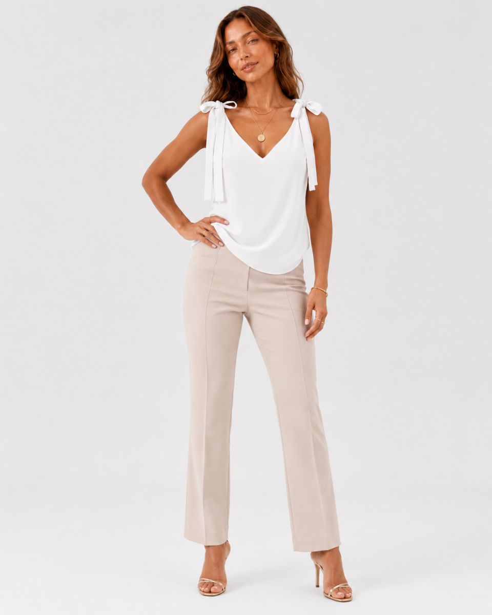 Vivienne Bowknot Tie Up Tank Tops