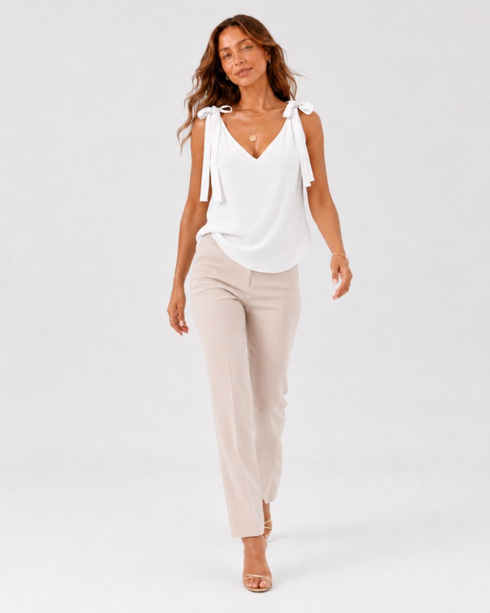 Vivienne Bowknot Tie Up Tank Tops