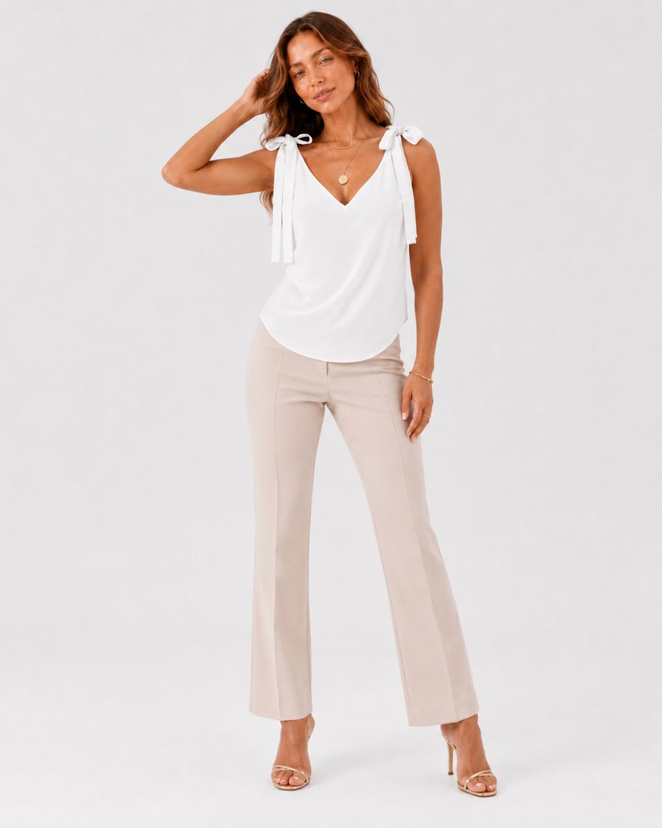 Vivienne Bowknot Tie Up Tank Tops