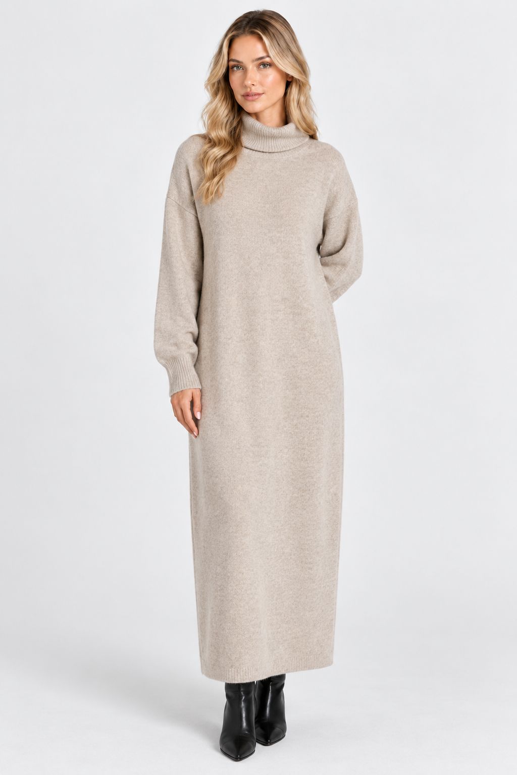 Ingrid® | Warm Long-Sleeved High-Neck Sweater Dress