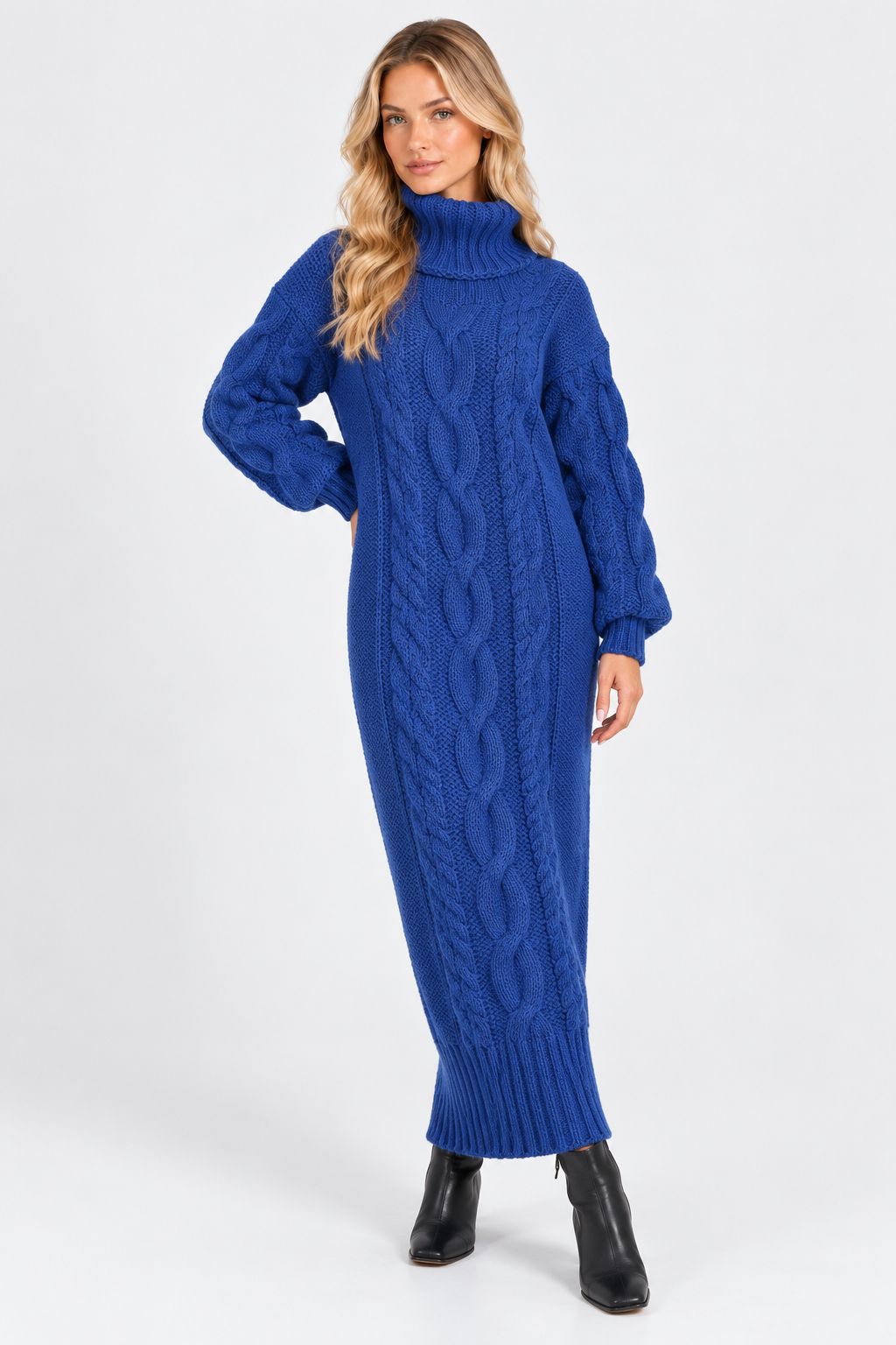Saskia® | Cozy Turtleneck Knitted Winter Dress