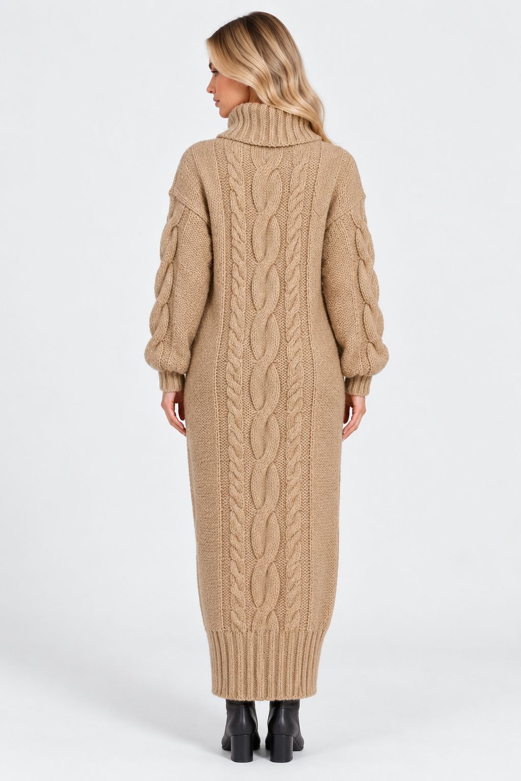 Saskia® | Cozy Turtleneck Knitted Winter Dress