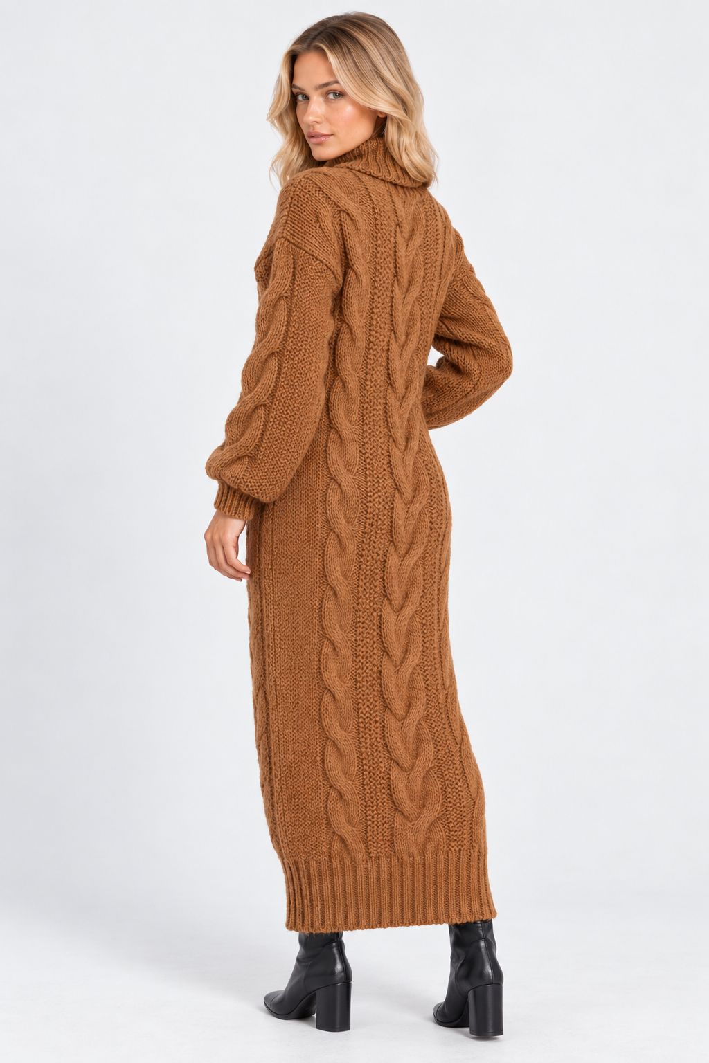 Saskia® | Cozy Turtleneck Knitted Winter Dress