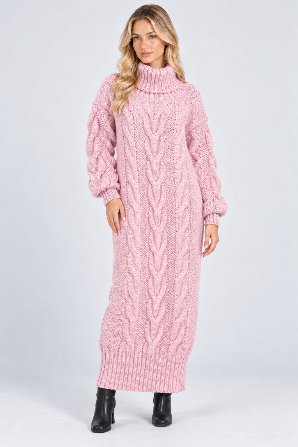 Saskia® | Cozy Turtleneck Knitted Winter Dress