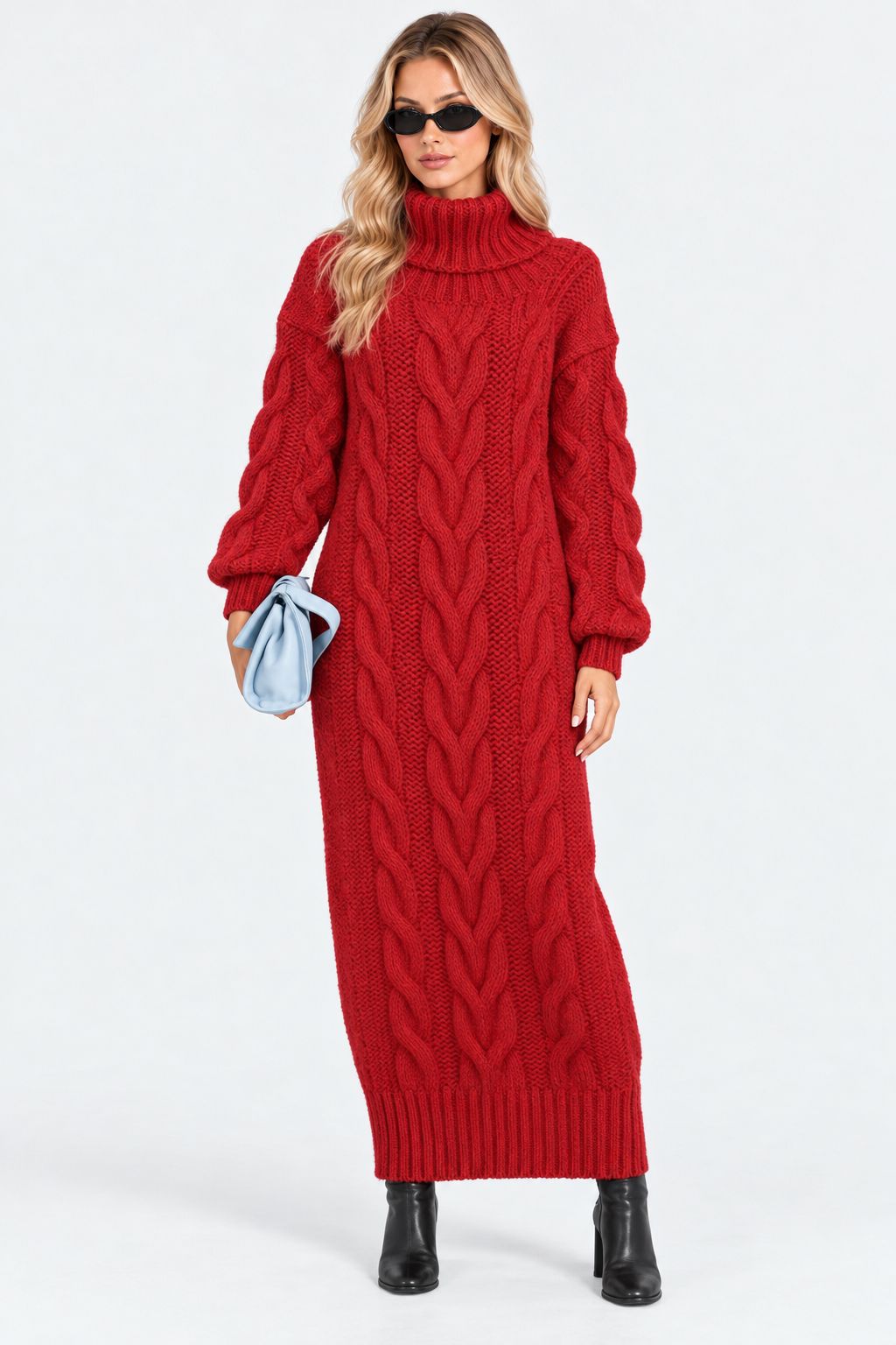 Saskia® | Cozy Turtleneck Knitted Winter Dress