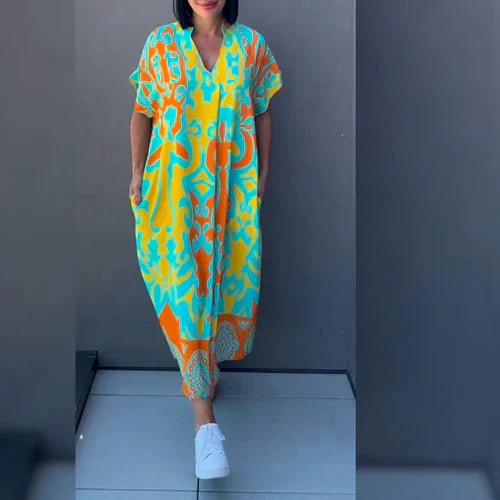 Guadalupe® | Relaxed women's maxi dress with art print