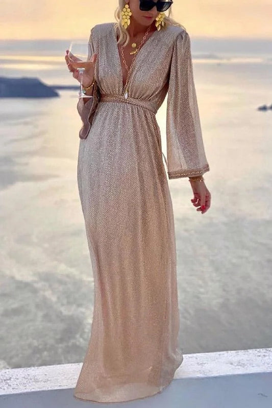 Romina® | Twinkle And Shine bell sleeve cocktail party dress