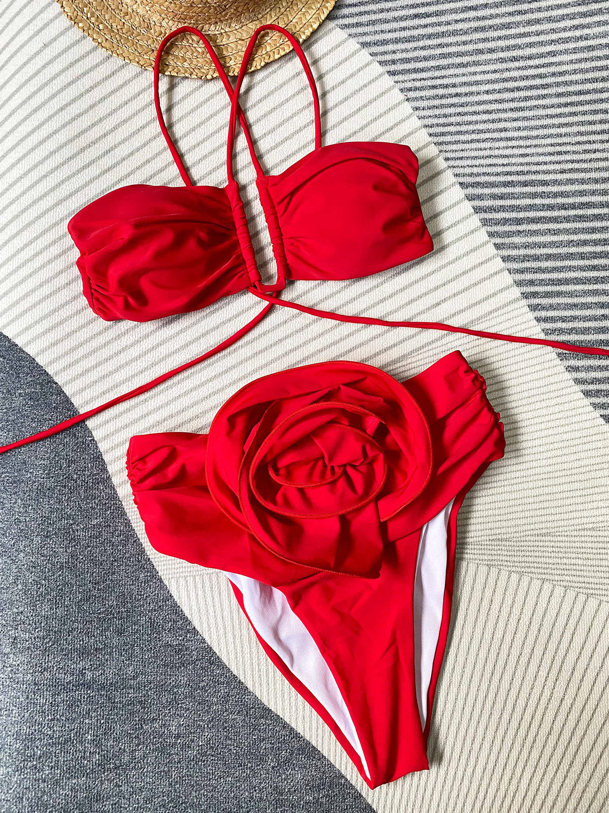 Beryl® | Bikini With Neck And Floral Detail
