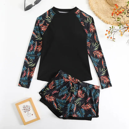 Maya | Women’s Casual Tankini – Printed Split Swimwear Set