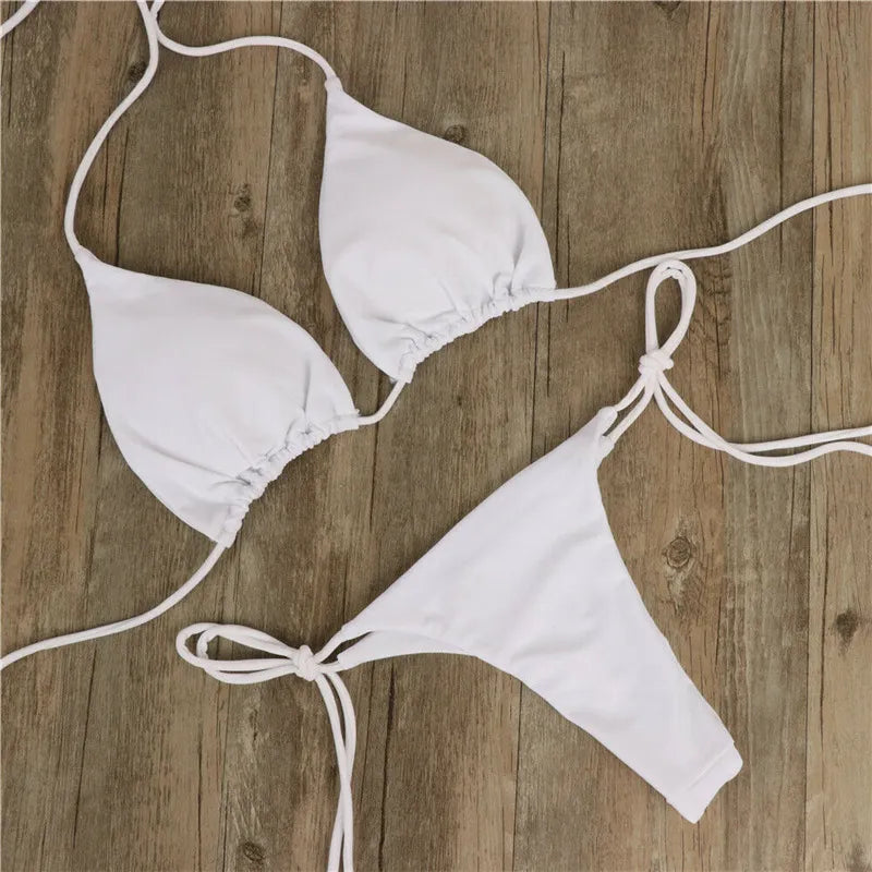 Kiara | Halter Tie Bikini Swimwear