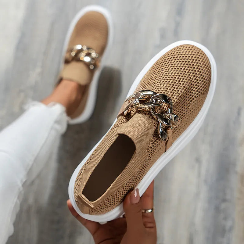 Diana | Chain Flats Breathable Mesh Shoes
